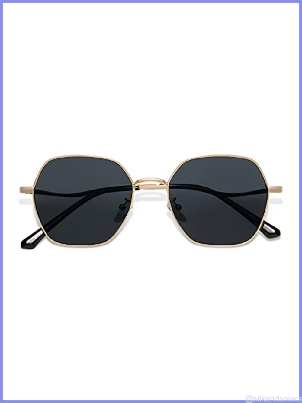 Retro Hexagon Square Polarized Sunglasses UV400 TAC Lens Full Coverage